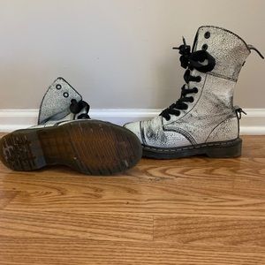 Dr. Martens White Crinkle boot